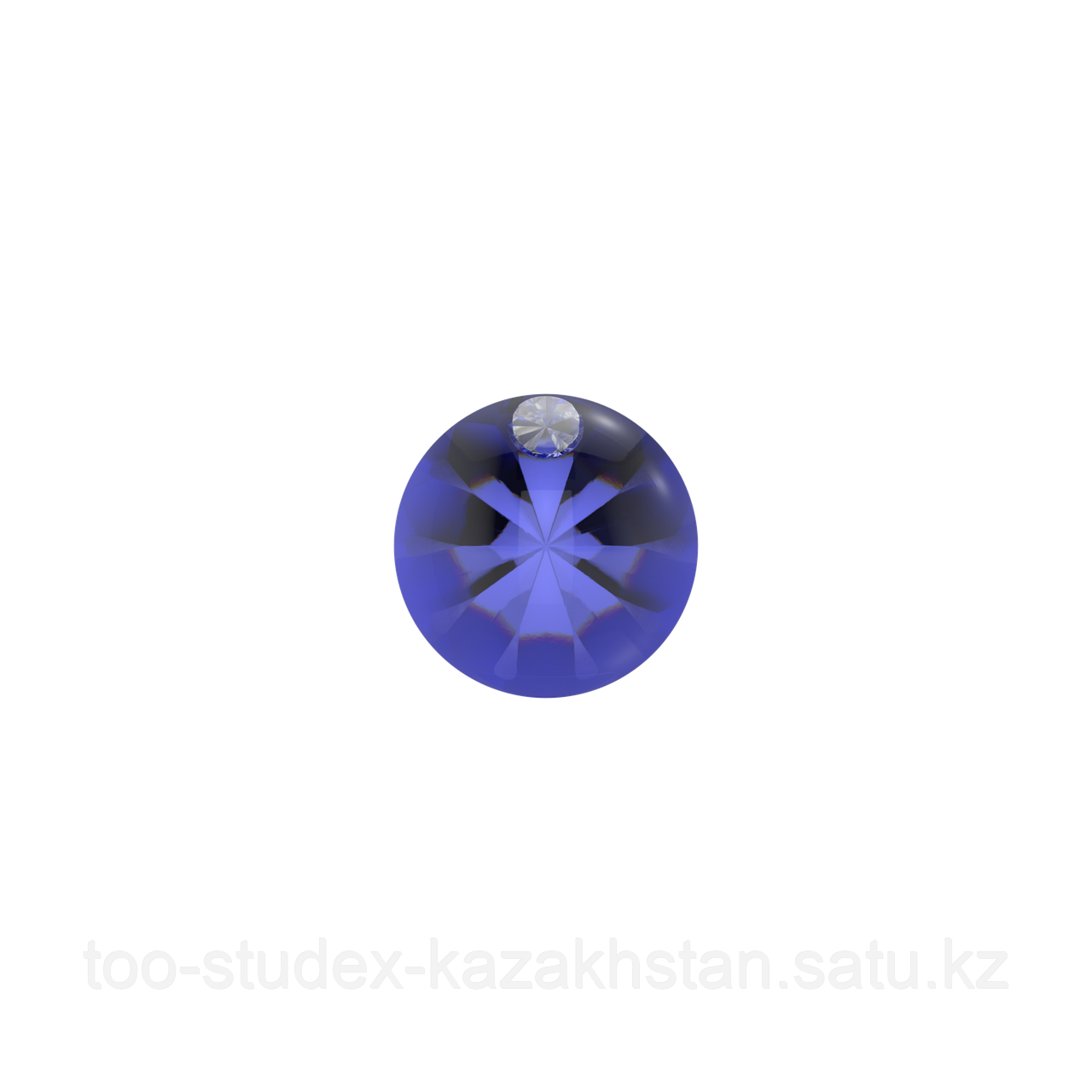Серьги для прокола STUDEX System75 Синий кристалл с цирконом - фото 3 - id-p70966019