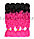 Канекалон двухцветные накладные волосы 60 см Черно-розовые B2, фото 2