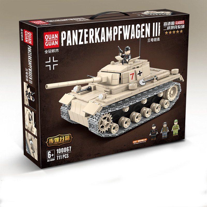 Конструктор 100067 Немецкий Танк Pz.Kpfw. III, 711 дет.