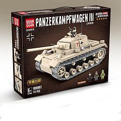 Конструктор 100067 Немецкий Танк Pz.Kpfw. III, 711 дет. (Аналог LEGO)