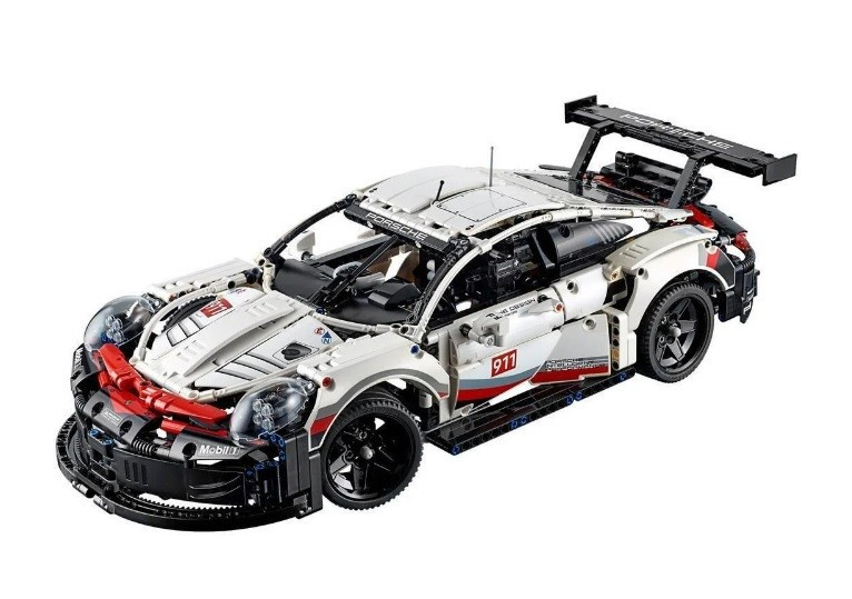 Конструктор 13387 Гоночный Спорткар Porsche 911 RSR, 1580 дет. (Аналог LEGO Technic 42096)