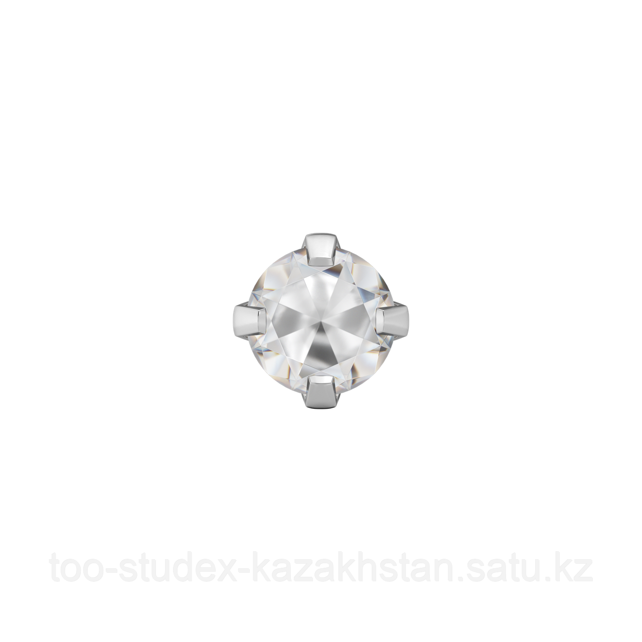 7522-0100 Серьги-иглы System75 с кубиком циркония 4 мм - фото 3 - id-p67998357