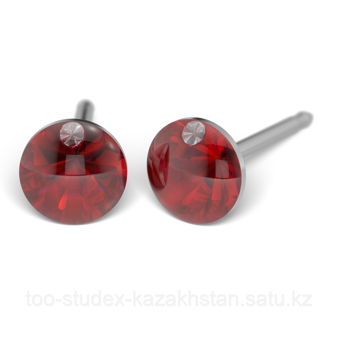 7522-4607 Серьги для прокола STUDEX System75 Красный кристалл с цирконом - фото 1 - id-p70965836
