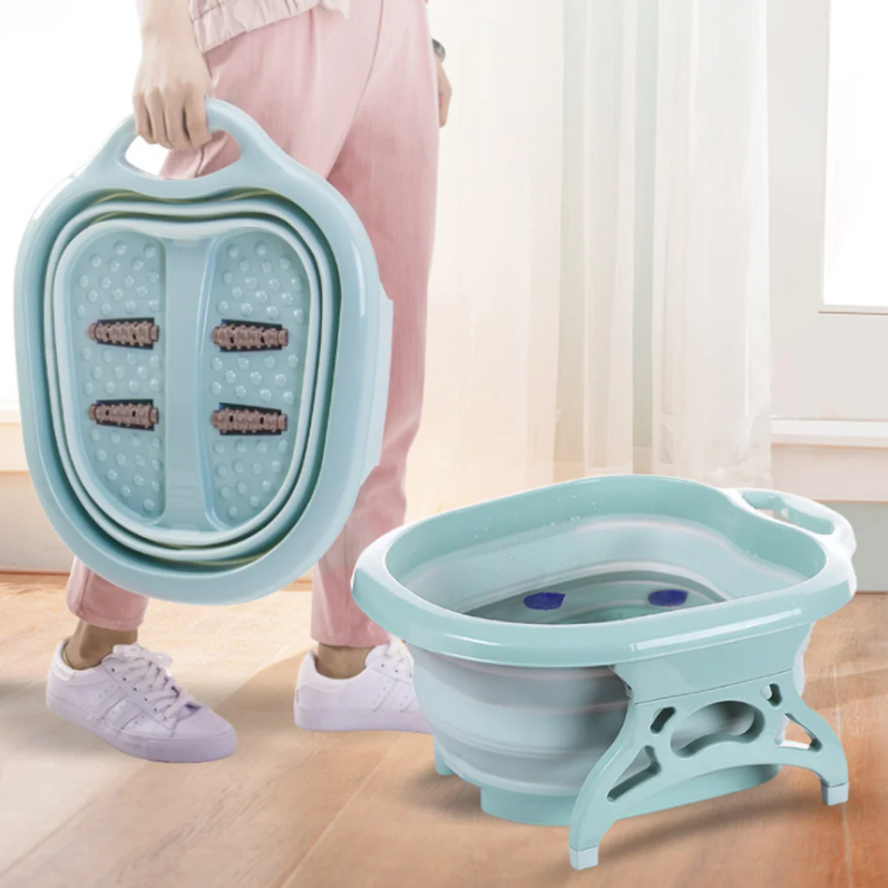 Складная силиконовая ванночка для ног Foldable Foot Bucket.