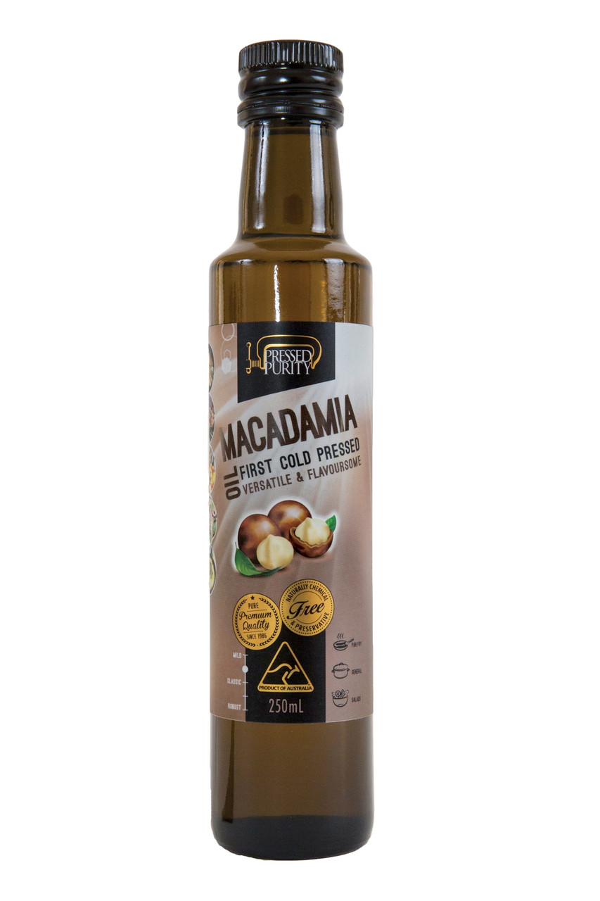 Масло из ореха макадамия нерафинированное ,холодного отжима Pressed Purity,250 мл