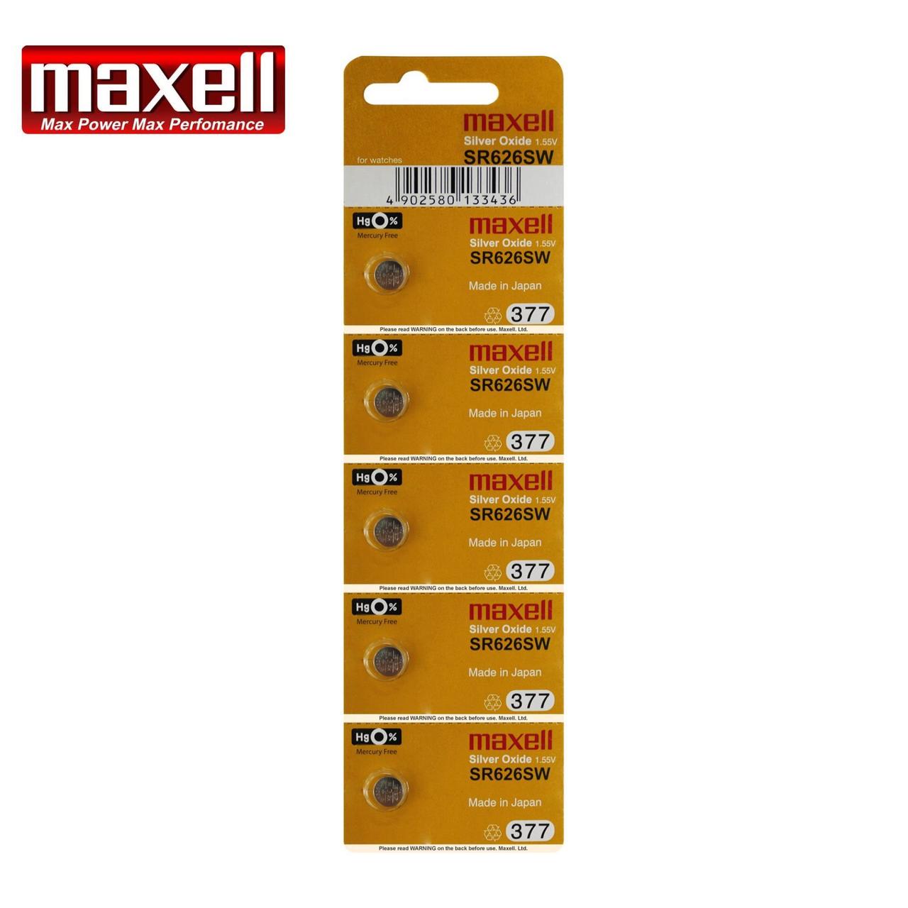 Батарея Maxell 377 SR626SW 1,55v - фото 2 - id-p20024202