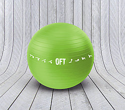 Гимнастический мяч 65 см для коммерческого использования зеленый с насосом (FT-GBPRO-65GN)