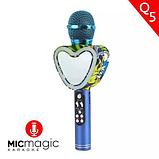 Караоке-микрофон беспроводной Micmagic Q5 с функцией записи голоса и цветомузыкой (Черный), фото 9