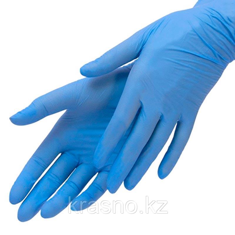Перчатки L 100шт нитрил голубые Vogt Medical (в пакете)