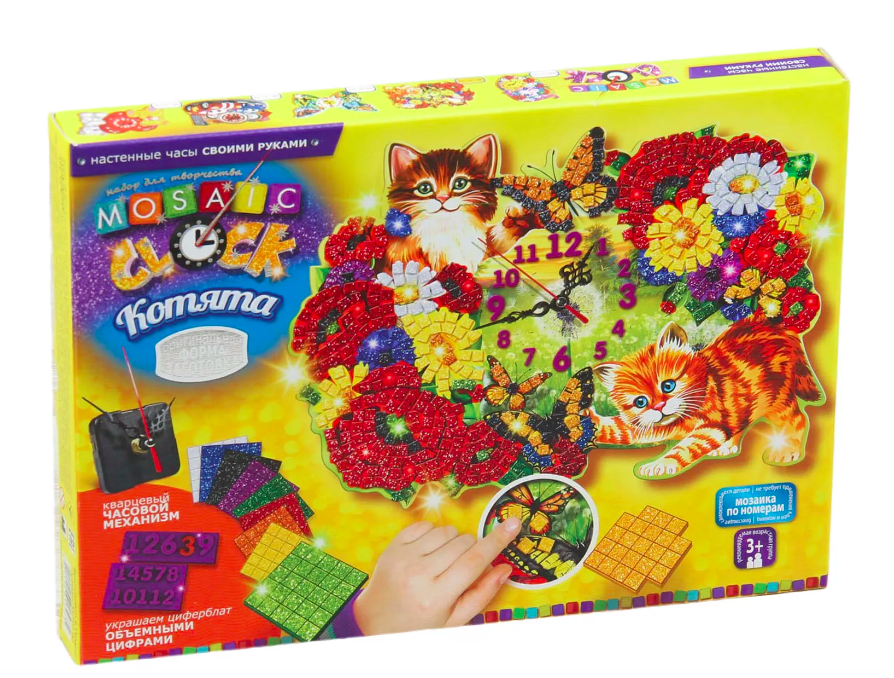 Danko Toys Набор для творчества Mosaic Clock Котята