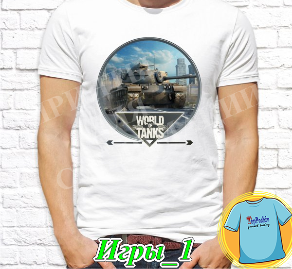 Футболка с принтом "Игры" - 1"