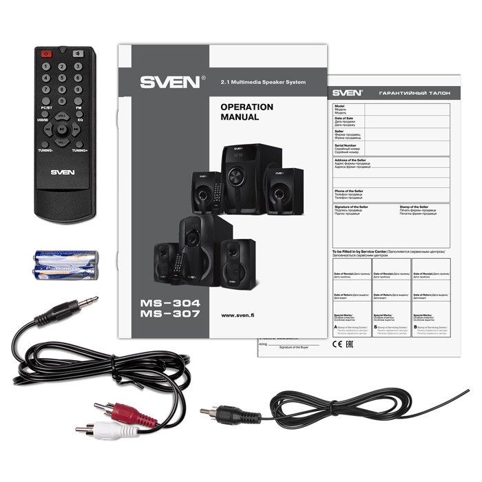 SVEN MS-304 акустическая система с Bluetooth, проигрывателем USB/SD, FM-радио, дисплеем, ПДУ - фото 3 - id-p83683388