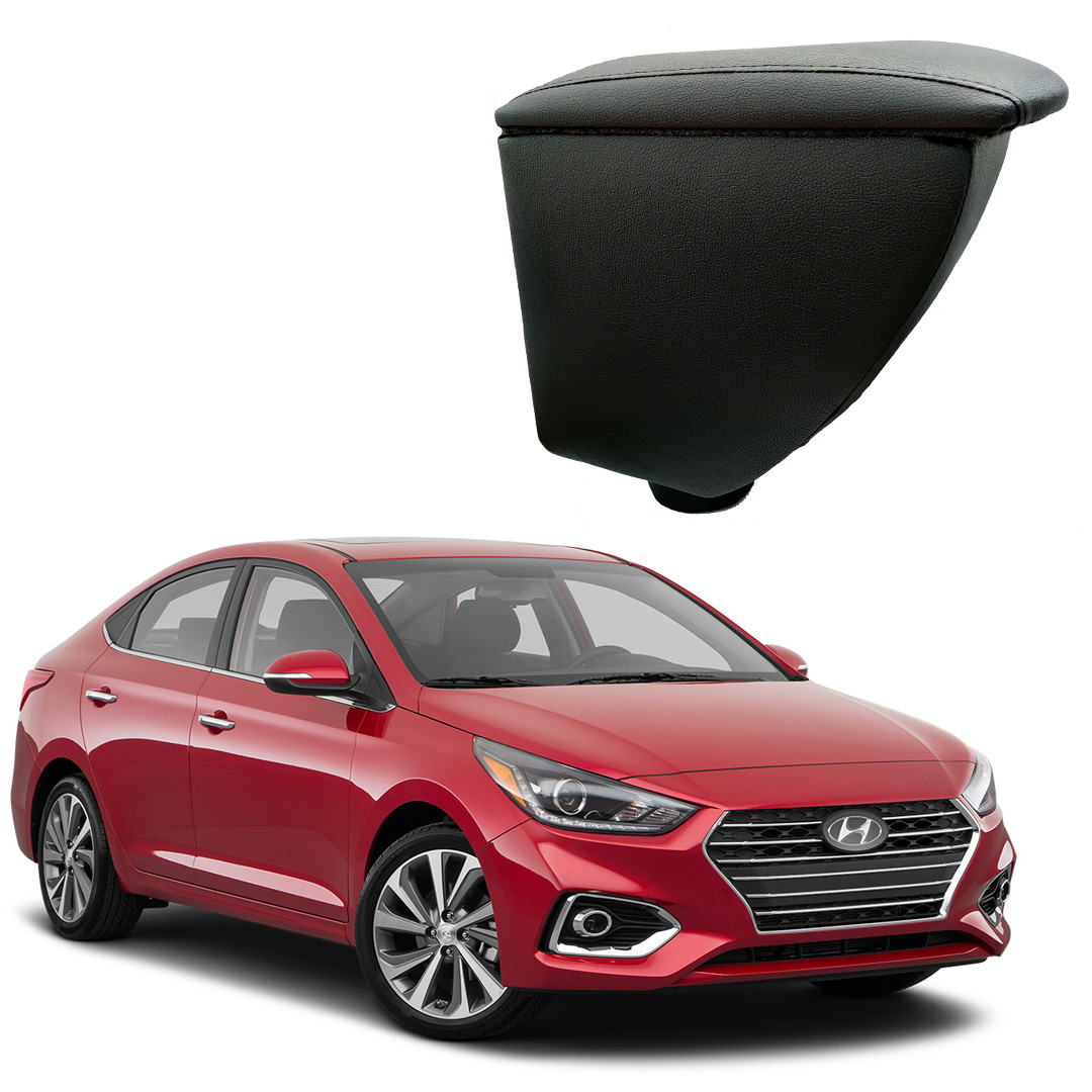 Подлокотник (Бар Люкс) Hyundai Accent/Solaris (2017-) устанавливается в подстаканник