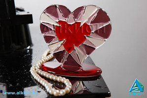 Сувенир из стекла "Сердечко"