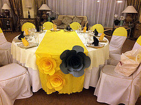 Оформление свадьбы в серо-желтом цвете (ресторан Le Dome) 2