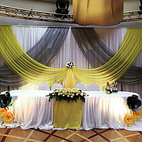 Оформление свадьбы в серо-желтом цвете (ресторан Le Dome)