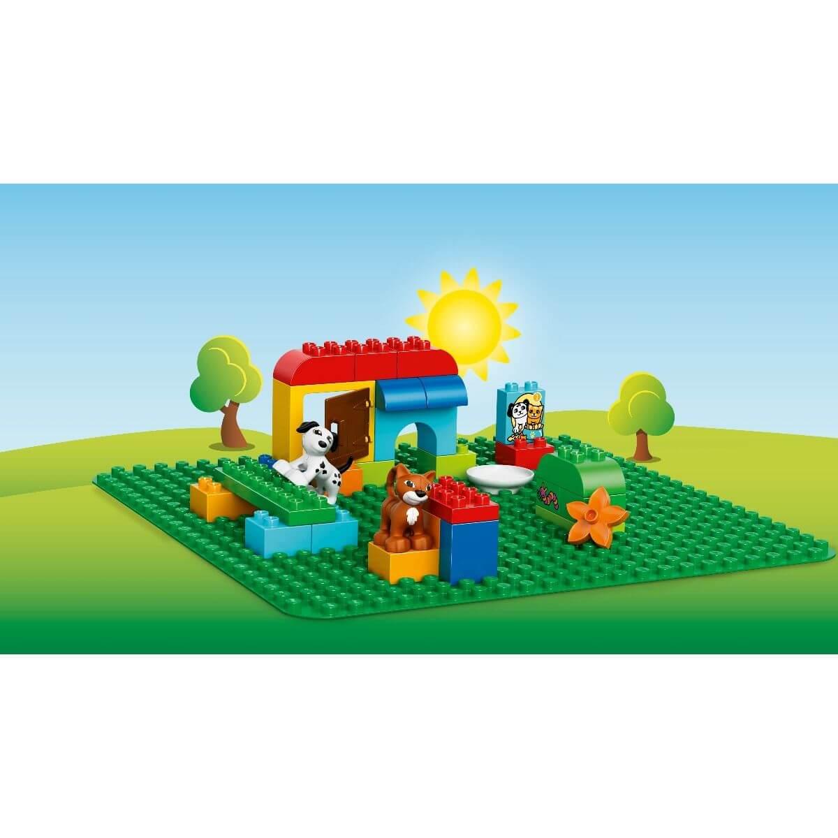 LEGO: Большая строительная пластина зеленая DUPLO 2304