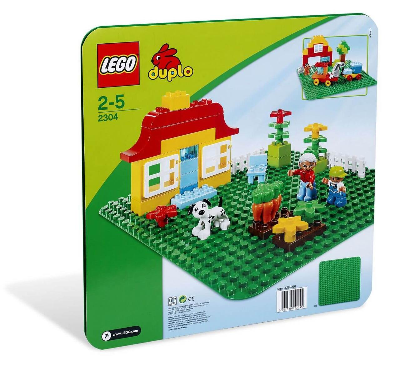 LEGO: Большая строительная пластина зеленая DUPLO 2304