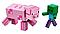 LEGO: Большие фигурки Свинья и Зомби-ребёнок Minecraft 21157, фото 2