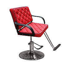 AS-8858 Кресло парикмахерское (красное, гладкое)