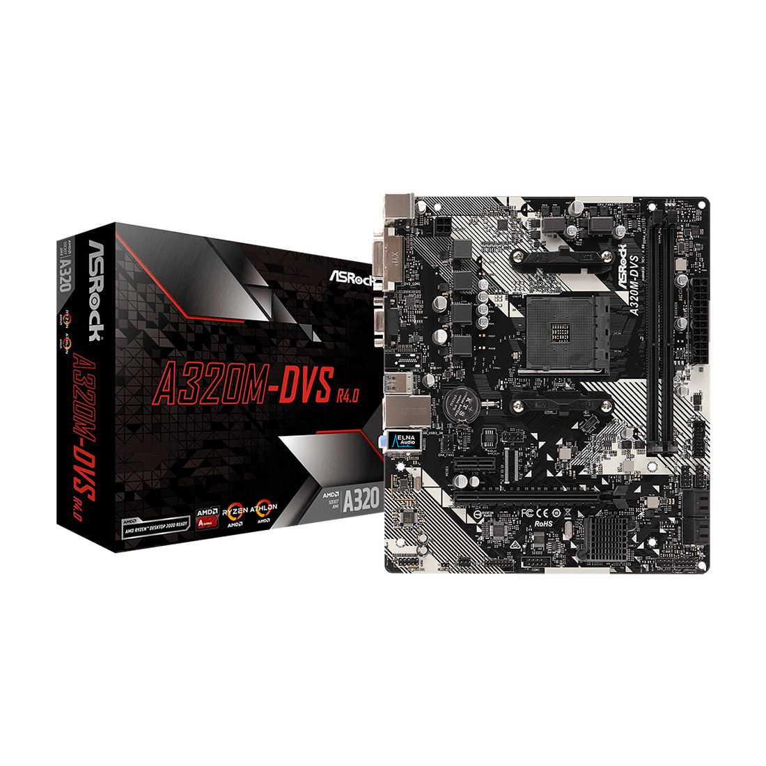 Материнская плата ASRock A320M-DVS R4.0 (4717677337655)