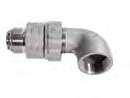 Угловой поворотный фитинг Поворотное соединение 90° ВОДА 20 бар F 3/4”G Meclube