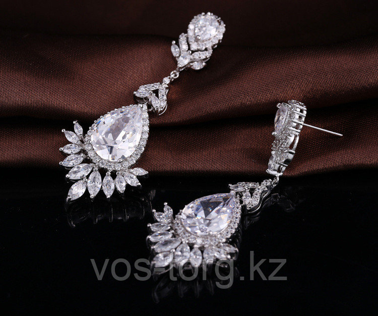 Серьги "Султан Ахмет" с прозрачными кристаллами - фото 6 - id-p83723609