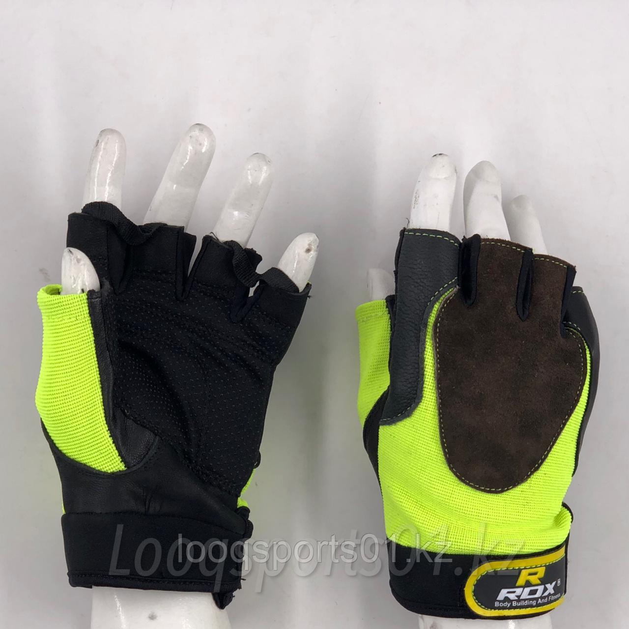 Тренировочные перчатки для фитнеса кожаные RDX