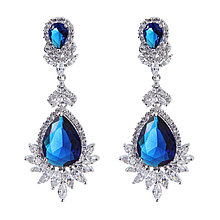 Серьги "Султан Ахмет" с синими кристаллами