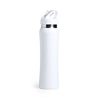 Бутылка для воды SMALY с трубочкой, нержавеющая сталь, Белый, -, 346280 01