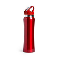 Бутылка для воды SMALY с трубочкой, нержавеющая сталь, Красный, -, 346280 08