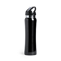 Бутылка для воды SMALY с трубочкой, нержавеющая сталь, Черный, -, 346280 35