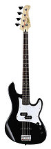 Бас-гитара, черная, Cort GB14PJ-BK