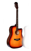 Акустическая гитара 41", с вырезом, санберст, Fante FT-221-3TS