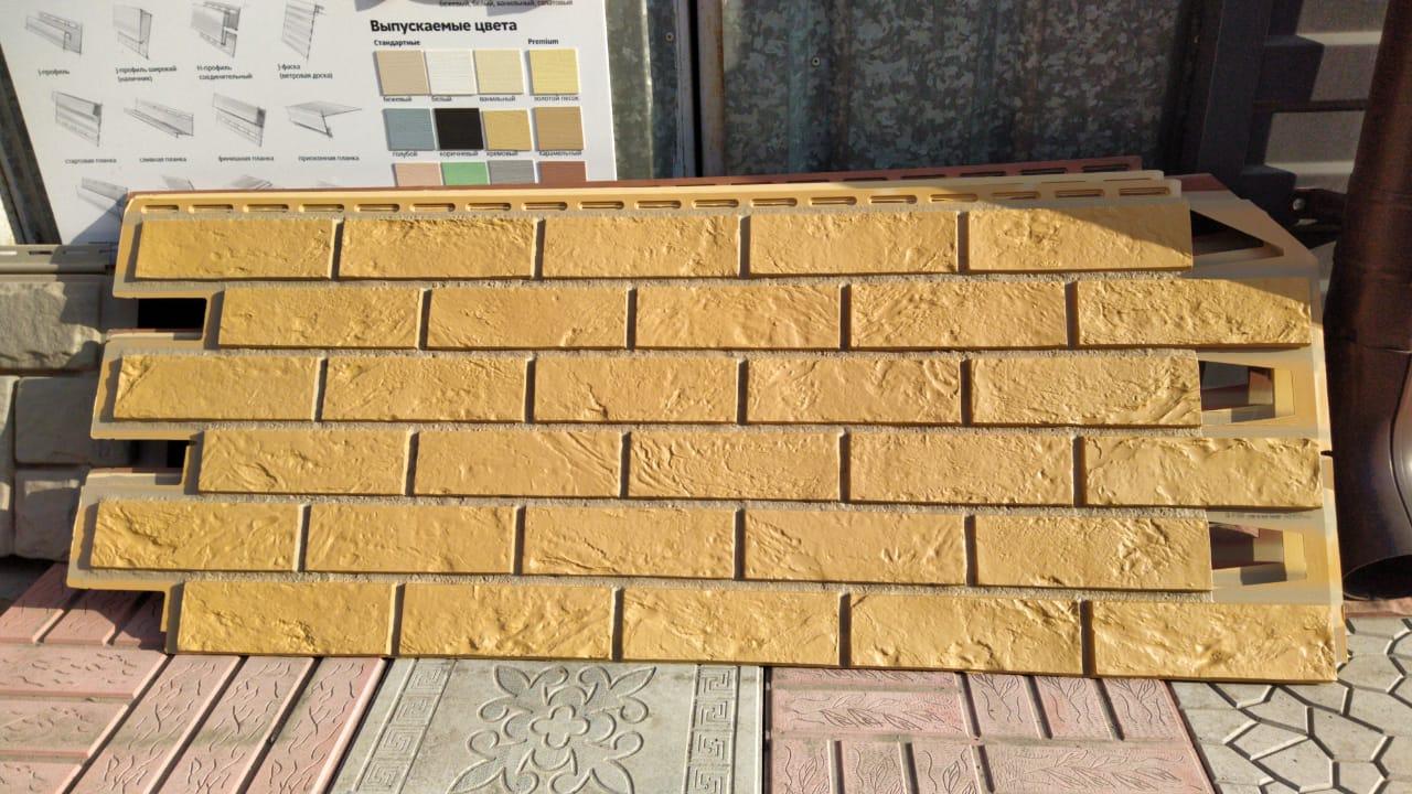 Фасадные панели 420x1000 мм VOX Vilo Brick Ginger (Кирпич) Имбирь с швами