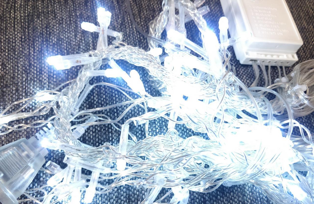 Гирлянда "Водопад",  белый холодный свет, 3х2м