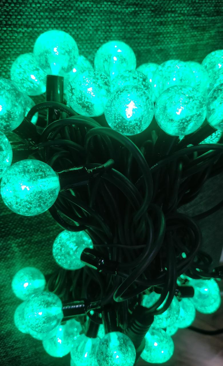 Гирлянда уличная "Льдинка", зеленый цвет, 10м