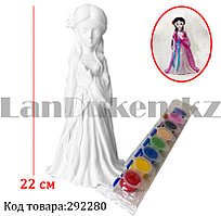 Набор для детского творчества копилка раскраска Принцесса, кисточка и краски 8 цветов D104