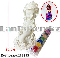 Набор для детского творчества копилка раскраска Принцесса Русалочка, кисточка и краски 8 цветов