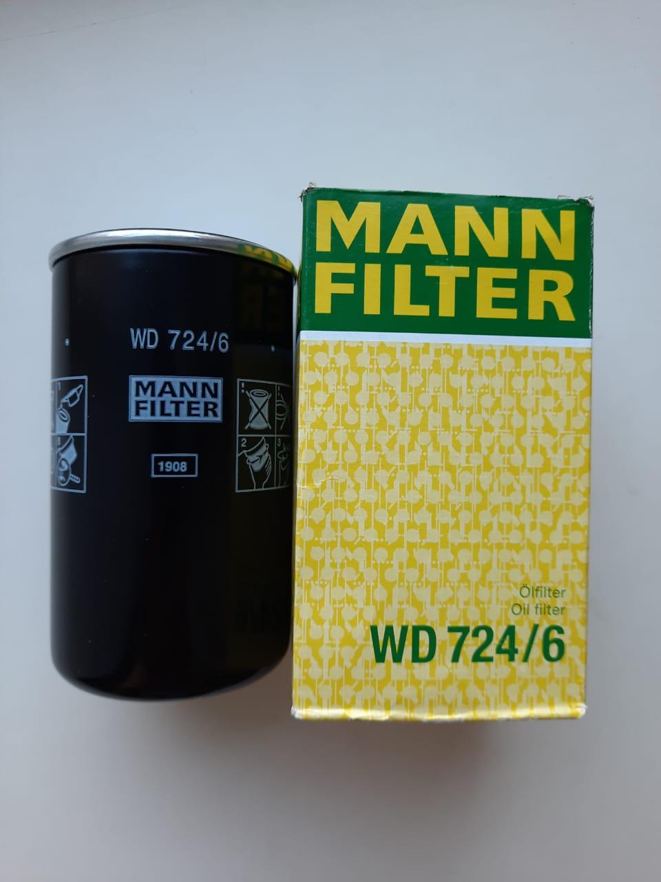 Фильтр масляный WD724/6 Mann Filter ( SH62037, 10285, 17290960, R2979, MFS0023, SH62142, TGO502, 9056847 ), фото 1