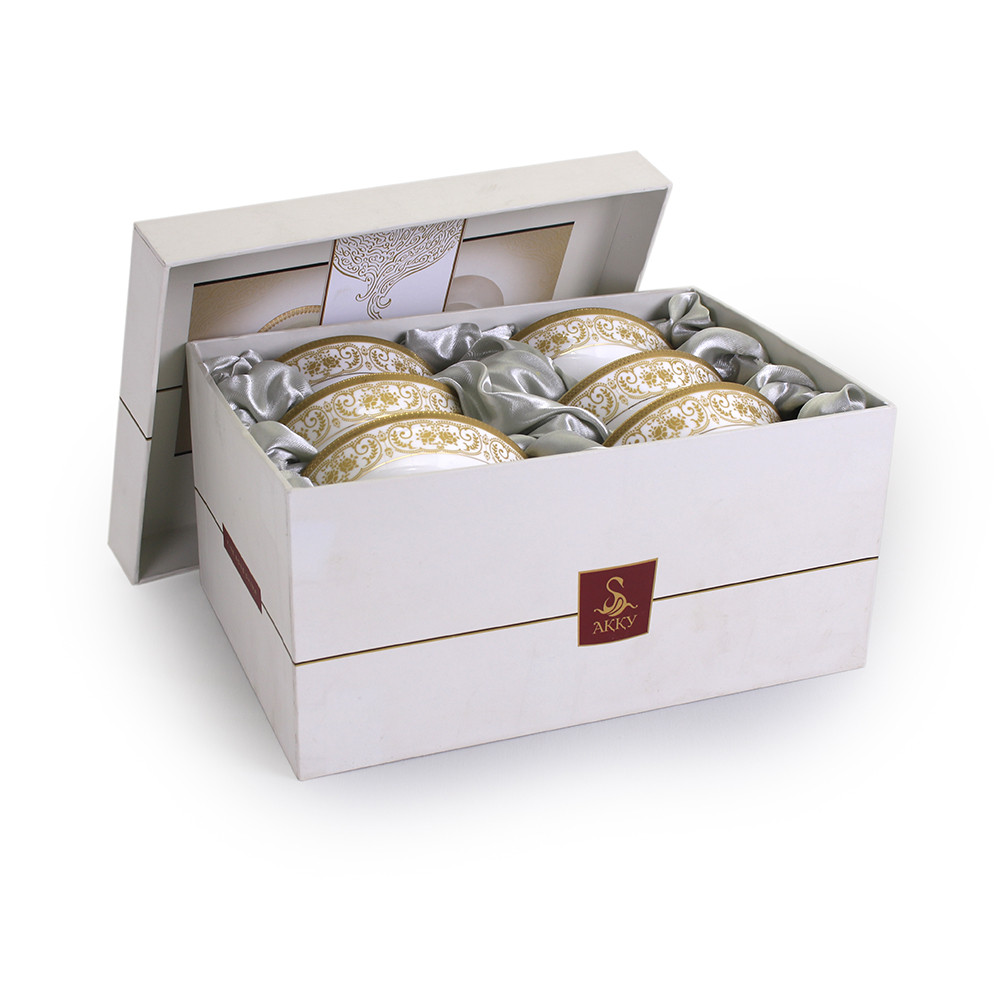 Позолоченный набор пиал 6 шт. Луиза (Акку, Казахстан), фото 1