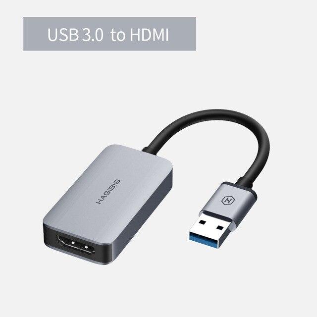 Конвертер USB3.0 - HDMI HAGIBIS | Внешняя USB Видеокарта