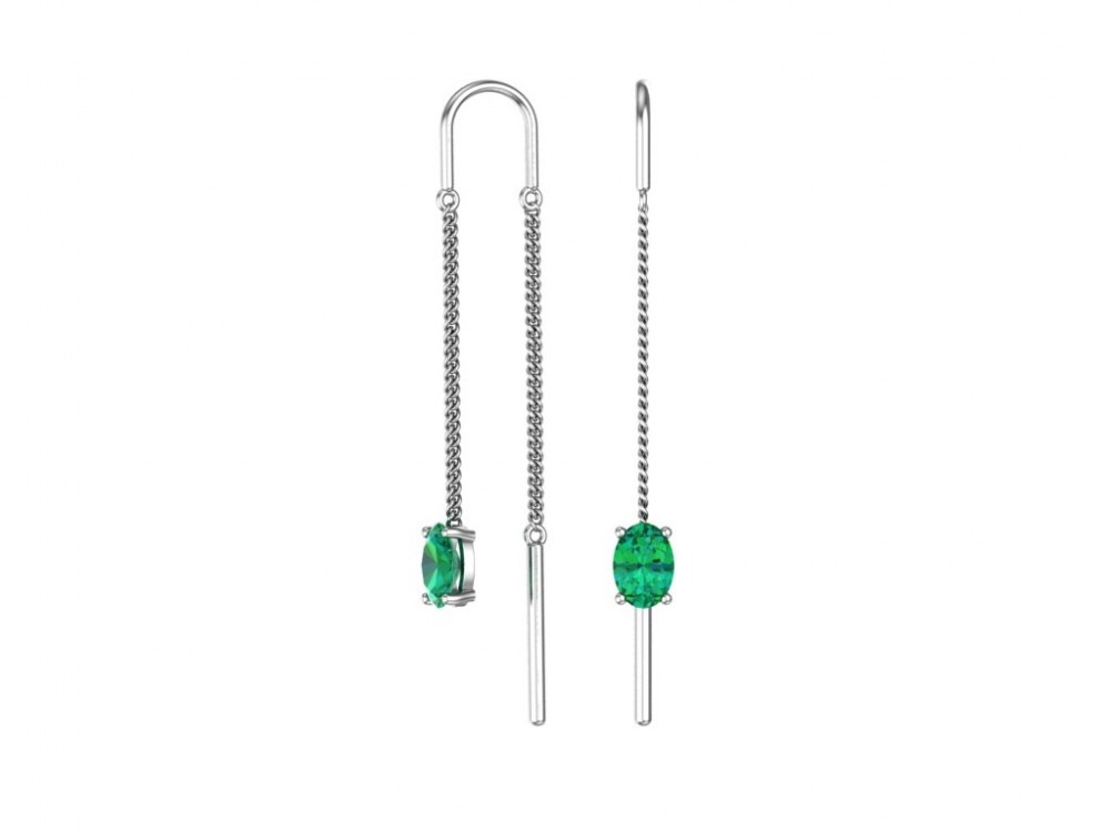Серьги TEOSA серебро с родием 0221282-03615