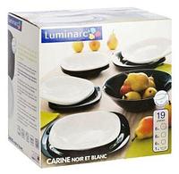 Luminarc Carine Black& White асханалық сервизі (19 дана)