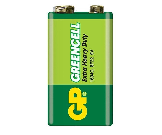 Батарейка крона 9v  GP Greencell 1604G/6F22