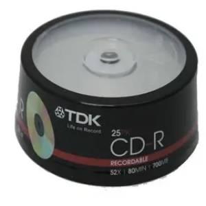 Диски TDK CD-R 25 шт. шпиндель.