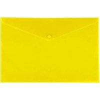 Конверт на кнопке Lamark, А4, 0,18 мм, глянцевый, желтый