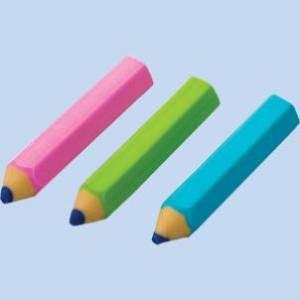 Ластик из синтет.каучука Мини Карандаш, цвета ассорти, размер 5.3x1.1cм