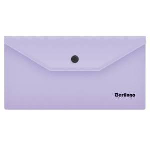 Папка-конверт на кнопке Berlingo "Instinct", C6, 180мкм, лаванда