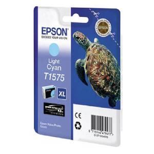 Картридж оригинальный Epson, T1575, светло-голубой.